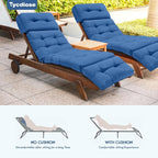 Outdoor Chaise Lounge Chair Cushion Waterproof 74.4 x 22 x 4.7 Inches Lounge - Image 6