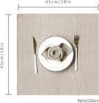 BALCONY & FALCON Cloth Napkins Set of 6 Washable Linen Napkins Absorbent - Image 4
