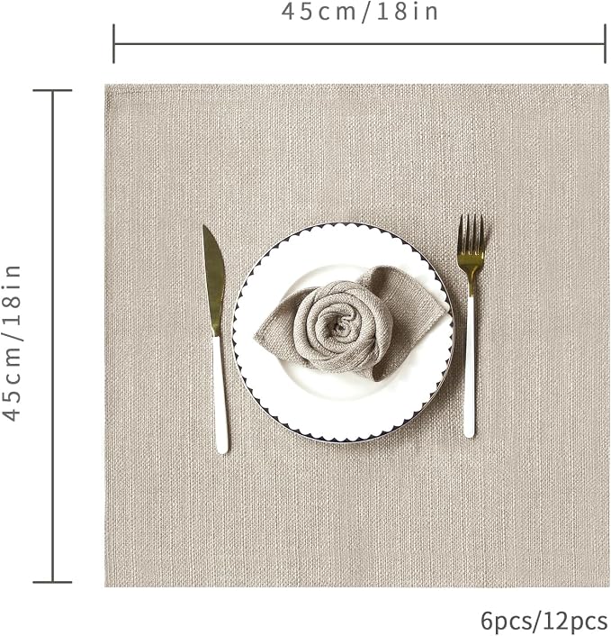 BALCONY & FALCON Cloth Napkins Set of 6 Washable Linen Napkins Absorbent - Image 4