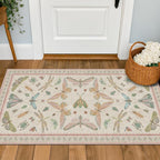 Light Pink Washable Bathroom Rug by HazoHaus