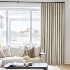 Burlywood Birch 100% Black Out Pinch Pleat Linen Curtains 100 Inches Long | - Image 9