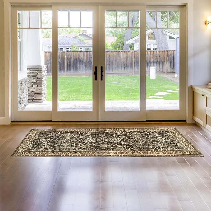 Washable Runner Rug, 2x6Ft Floral Runners - Image 6
