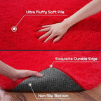 Pionblank Fluffy Small Rug for Bedroom 2x3 Feet, Shag Soft Area Rug, Furry Cute - Image 5