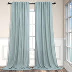 Seafoam Green Curtains 96 Inches Long by Pitalk
