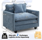 WUTUTUEE 41'' Modern Chenille Oversized Chair, Upholstered Accent Living Room - Image 2