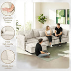 LEVELEVE 112.5" L-Shape Modular Sofa - Image 6
