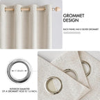 MIULEE 100% Blackout Linen Curtains - Image 4