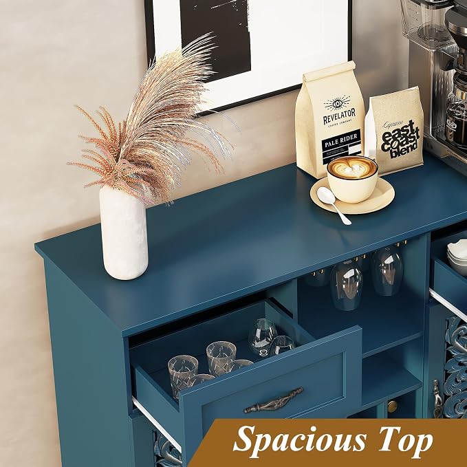 ARTPOWER 47.2" Vintage Wine Bar Cabinet - Image 4