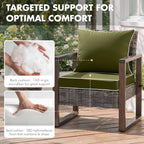 MIULEE Dark Green Outdoor Seat Cushion 24x24 Inch Waterproof & 3 Year Fade - Image 6