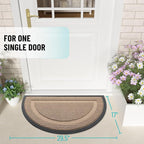 OLANLY Half Circle Front Door Mat Outside 29.5x17 All-Season Rubber Doormat | - Image 2