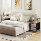 HOOBRO End Table with Charging Station, Narrow Side Table, Nightstand with 2 - Image 7