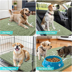 OLANLY Dog Door Mat for Muddy Paws 32x20, Paw Print Design Chenille Mud Mat | - Image 7