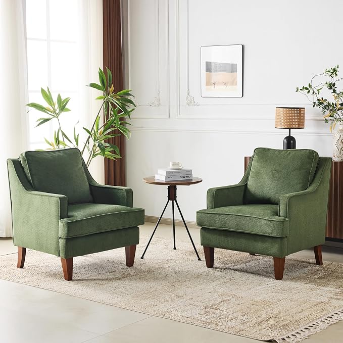 VINGLI Mid-Century Modern Accent Chairs Set of 2 by VINGLI