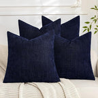 Set of 4 Soft Textured Decorative Throw Pillow Covers 22x22 Inch Cozy Farmhouse by Cozoomy