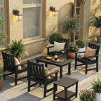 Stoog 3 Piece Patio Bistro Set, All-Weather Garden Chairs Set of 2 - Image 9
