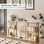 WOHOMO Gold Console Table, 3-Tier Small Entryway Table - Image 2