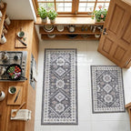 HEBE Boho Kitchen Rugs Set of 2, Non Slip Washable Kitchen Mats - Image 9