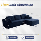 MAXYOYO 104" Modular Sectional Couch - Image 2