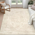 3x5 Area Rugs Living Room: Bedroom Washable Carpet Beige/Brown | Large Vintage by Luxturiy
