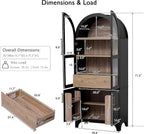 VilroCaz 71" Tall Arched Kitchen Pantry - Image 2