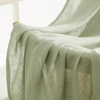 MIULEE Sage Green Linen Curtains 42x84 Inch Length 2 Panels - Image 6