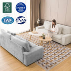 DOPEDIO Modern Loveseat Sofa for Living Room, Chenille Recliner, Removable Cover - Image 6