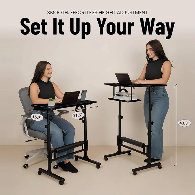 Model 2026 Adjustable Height Rolling Desk - Image 3