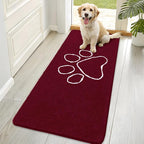 OLANLY Dog Door Mat for Muddy Paws 70x35, Paw Print Design Chenille Mud Mat | by OLANLY