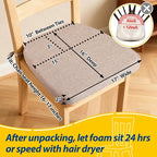AAAAAcessories D-Shaped Chair Cushions, Machine-Washable Cover, Oatmeal Beige - Image 2