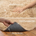 Pionblank Large Area Rug for Living Room 10x14, Fluffy Shag Rug, Camel | Modern - Image 6