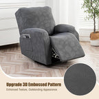 Gennia Recliner Chair Covers 3 Pieces Extra, Waterproof Jacquard Reclining - Image 2