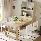 Spaco 2-in-1 Folding Dining Table and Buffet Cabinet Set, Compact Pull-Out - Image 4