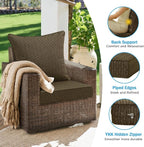 Sunbrella Outdoor Deep Seat & Back Cushion Set, 24 x 24 Inch Water Repellent - Image 6