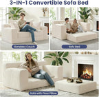 Convertible Sofa Bed, Boneless Couch Small Loveseat Sleeper Pull Out Couch - Image 3