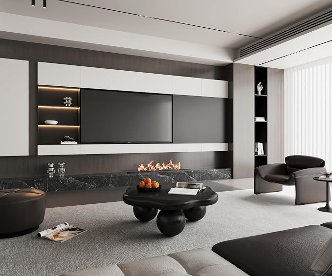35.03" Cloud Coffee Table for Living Room Unique Coffee Table Modern Low Coffee - Image 8
