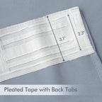 MIULEE Light Blue Back Tab Blackout Curtains 52x102 Inch Long 2 Panels Set | - Image 4