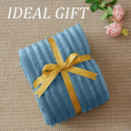 BEDELITE Striped Fleece Throw Blanket, Soft Cozy, Lightweight Warm, Machine - Image 6