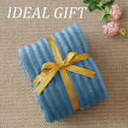 BEDELITE Ribbed Twin Blanket for Couch & Bed, Light Blue, Warm Yet Lightweight - Image 6
