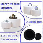 Upholstered Round Nesting Coffee Tables Set of 2 - Image 7