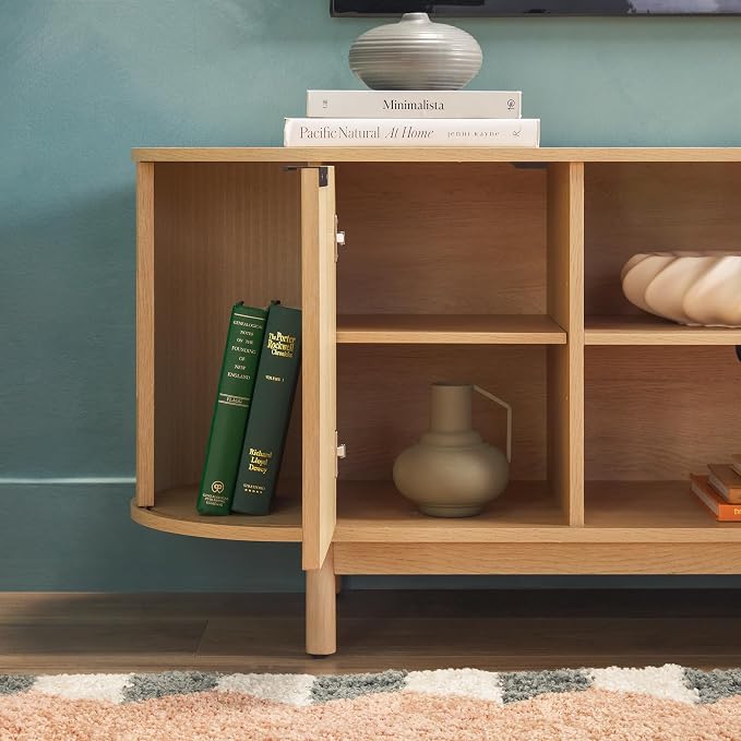 Walker Edison Modern Curved Reeded TV Stand - Image 6