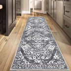 HEBE Hallway Runner Rug 2'8''x8', Washable Non Slip Kitchen Rug Runner | Soft - Image 7