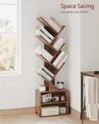 SUNMORY 6 Tier Tree Bookshelf, Small Bookcase - Image 3