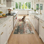 RELEANY Washable Runner 3'x6' Abstract Area Rug by RELEANY