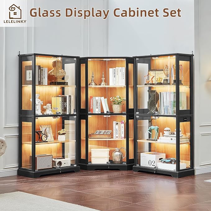 LELELINKY Farmhouse Display Cabinet - Image 9