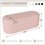 Busaurus Storage Ottoman Bench 49.2 Inch Upholstered Fabric Storage Bench - Image 2