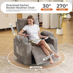 Oversized Power Recliner Chair Swivel Glider - Image 4