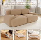 Boneless Sectional Couch, No Assembly Required, 81.8” Modular Cloud Sofa - Image 9