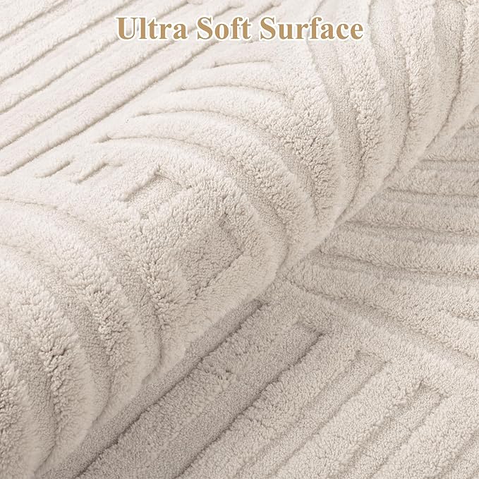 Pauwer 3x5 Area Rugs for Living Room, Modern Non Slip Washable Rug, Soft Fluffy - Image 3