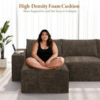 Vesgantti 143.7" Oversized Boneless Couch, Modern 7 Seater Modular Sectional - Image 3