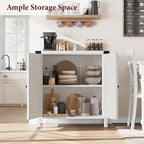 GarveeHome Small Storage Cabinet, Farmhouse Sideboard Buffet Cabinet - Image 4